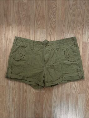 Almost Famous Olive Utility Cargo Shorts